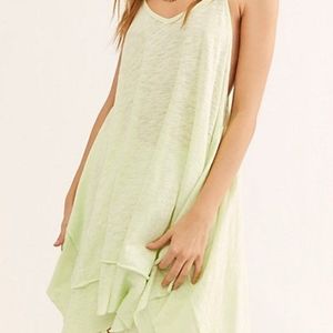 Free People We The Free Hibiscus Tunic. Light lime green